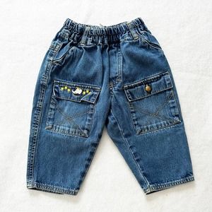 Vintage French Babar Bubble Jeans: 12m